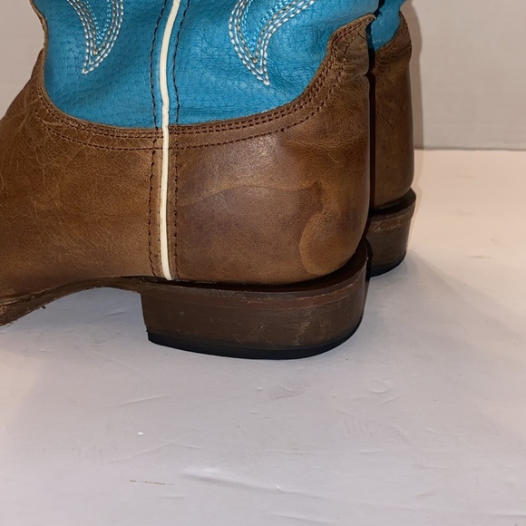 ROPER Womens Turquoise Square Toe Boots Mid Calf Low Heel 1-2", Size 5.5 - Picture 8 of 16